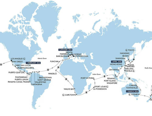 Salpata da Genova la crociera che fa il giro del mondo: 132 giorni di navigazione con 46 tappe in 33 Paesi